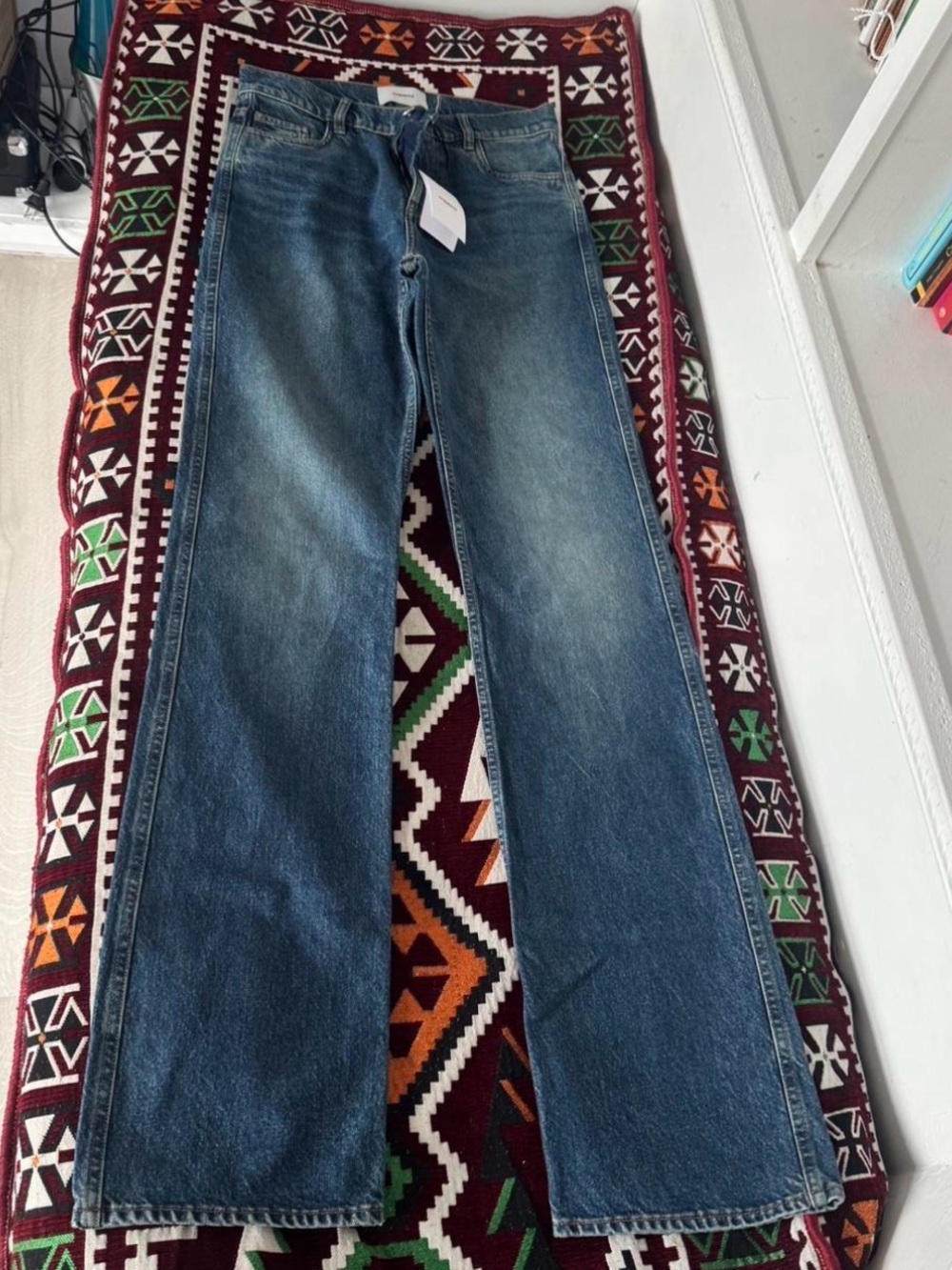 Coperni Blue Flared Wide-Leg Jeans